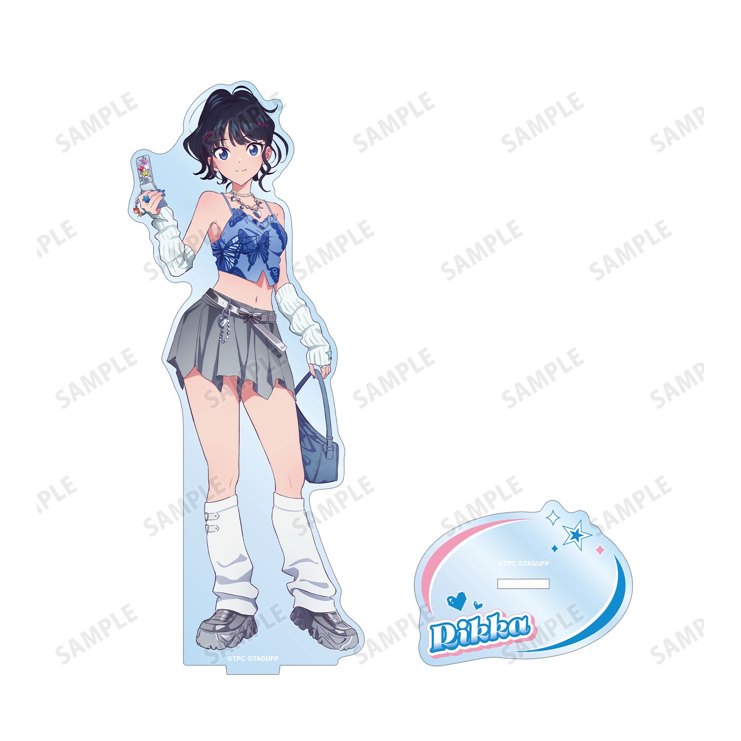 グリッドマン ユニバース 描き下ろし 宝多六花 Y2K ver. アクリルスタンド Image 3 | AniSmile