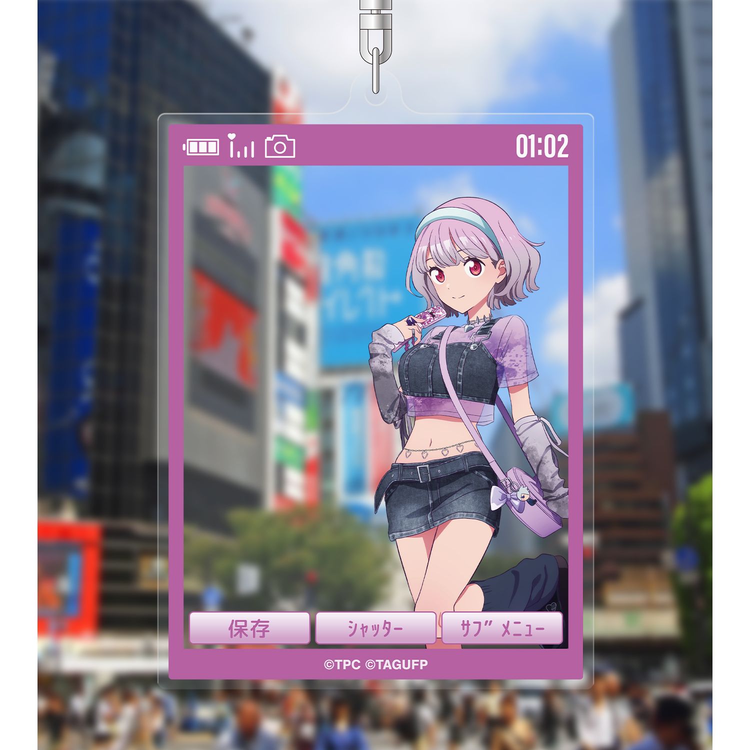 グリッドマン ユニバース 描き下ろし 新条アカネ Y2K ver. BIGアクリルキーホルダー Image 3 | AniSmile