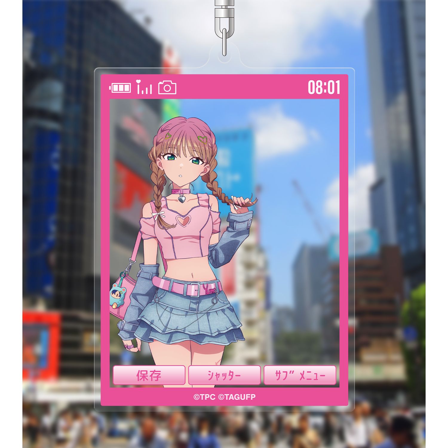 グリッドマン ユニバース 描き下ろし 南 夢芽 Y2K ver. BIGアクリルキーホルダー Image 3 | AniSmile