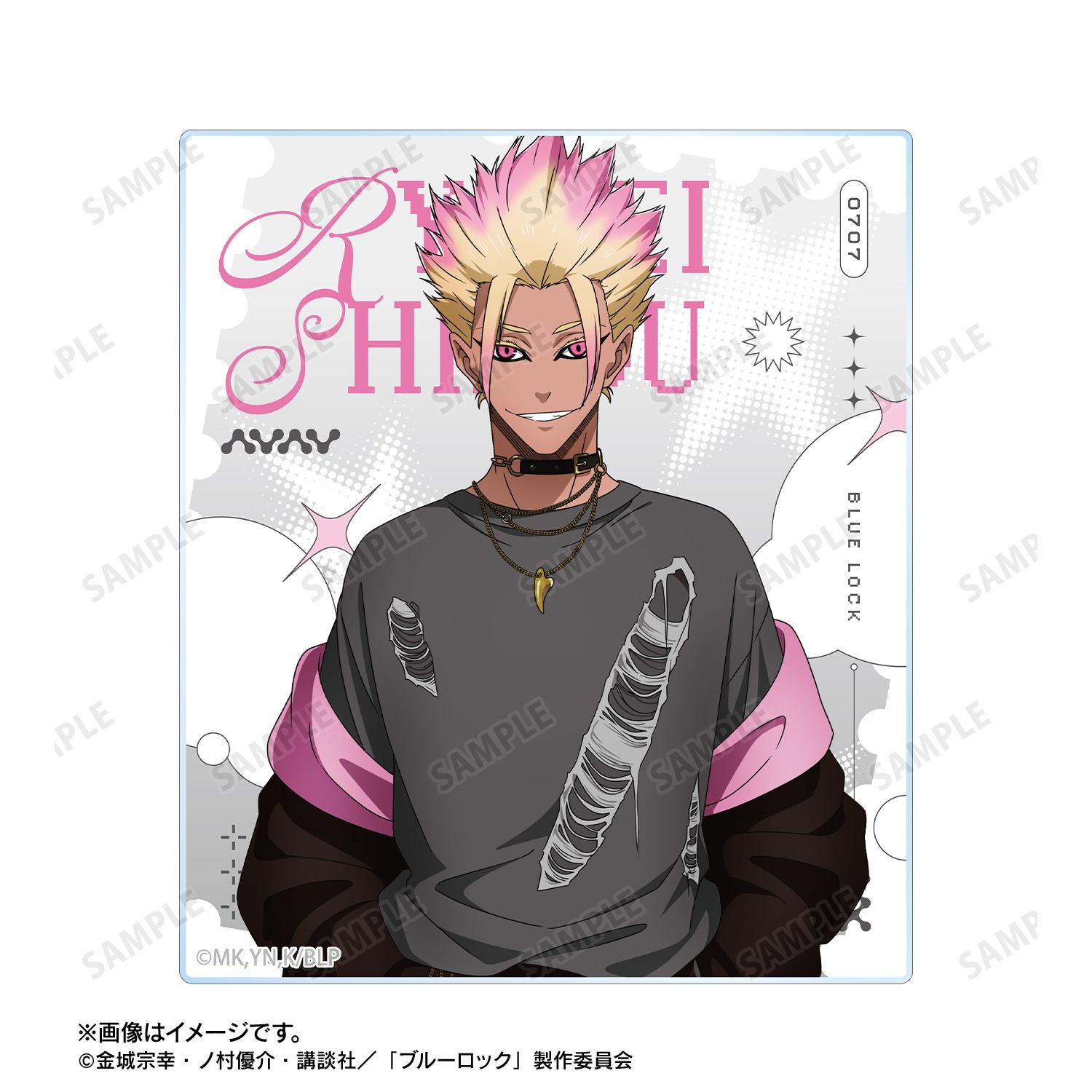 TVアニメ『ブルーロック』 描き下ろし 士道 龍聖 モノトーンストリートファッションver. アクリルカード2枚セット 画像 3 | AniSmile
