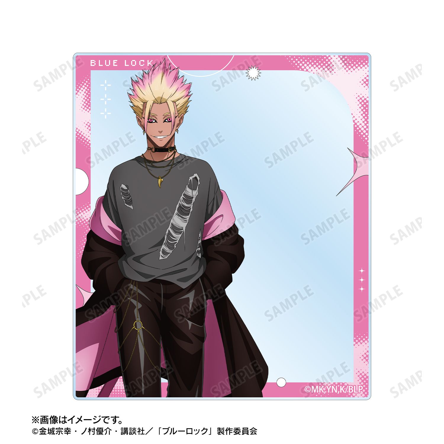 TVアニメ『ブルーロック』 描き下ろし 士道 龍聖 モノトーンストリートファッションver. アクリルカード2枚セット 画像 4 | AniSmile