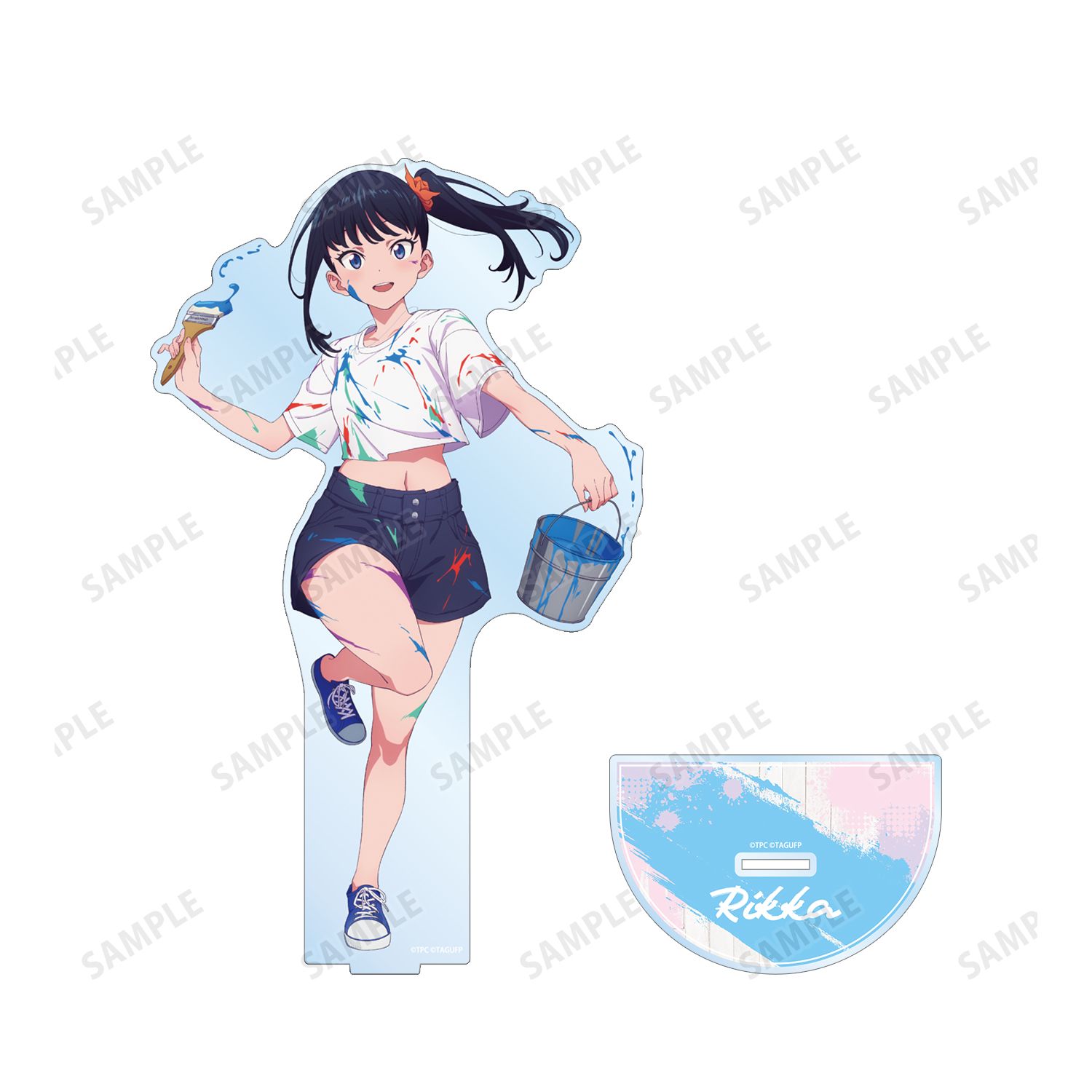 グリッドマン ユニバース 描き下ろし 宝多六花 ペインタースタイルver. 特大アクリルスタンド 画像 3 | AniSmile