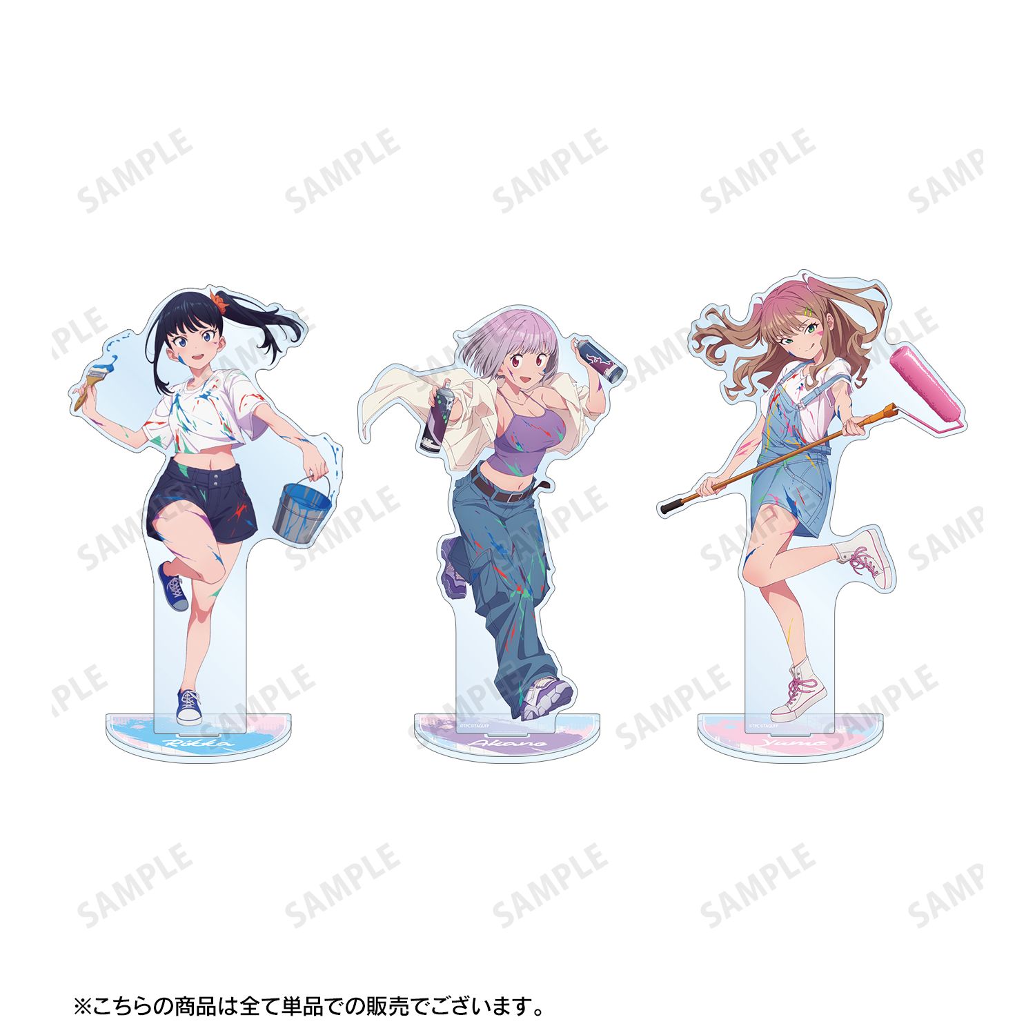 グリッドマン ユニバース 描き下ろし 宝多六花 ペインタースタイルver. 特大アクリルスタンド 画像 4 | AniSmile