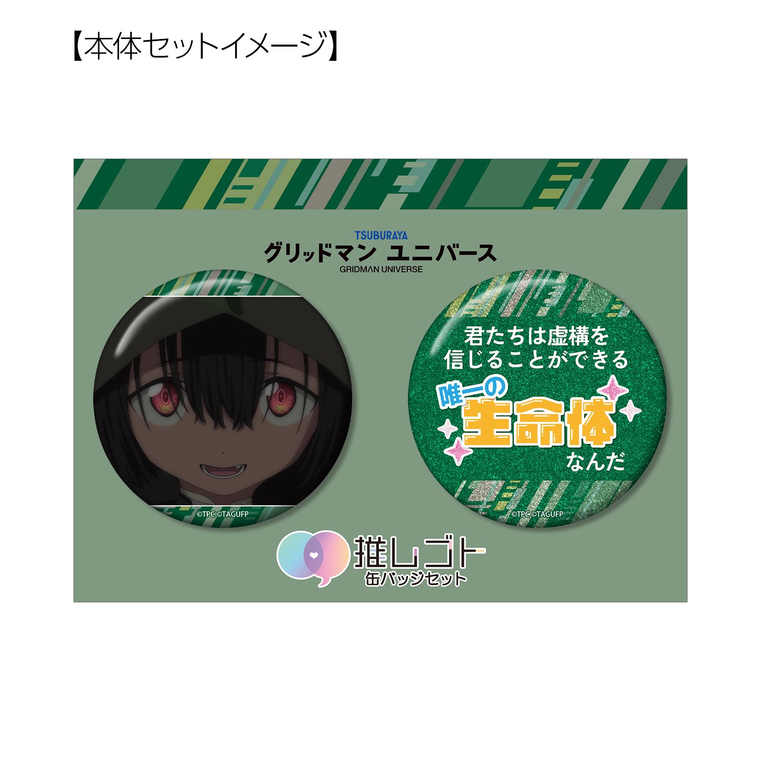 グリッドマン ユニバース 怪獣少女アノシラス(2代目) 75mm推しゴト缶バッジセット 画像 5 | AniSmile