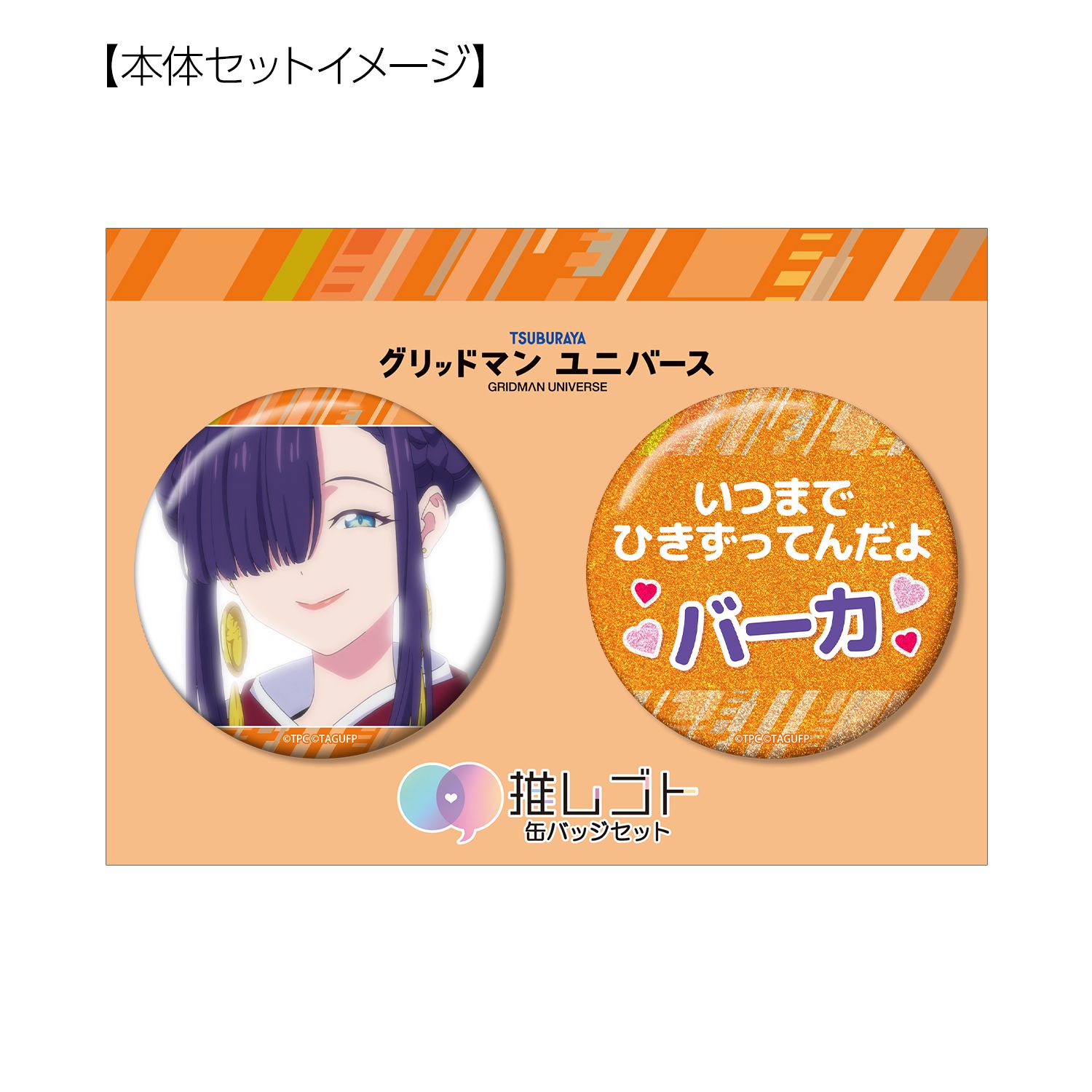 グリッドマン ユニバース ひめ 75mm推しゴト缶バッジセット 画像 6 | AniSmile