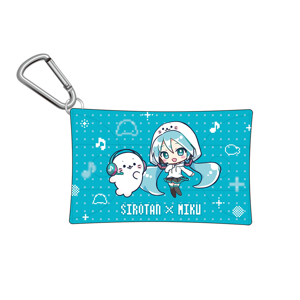 しろたん×初音ミク 第2弾 カラビナ付きクリアポーチ 初音ミク - 公式商品画像 | AniSmile