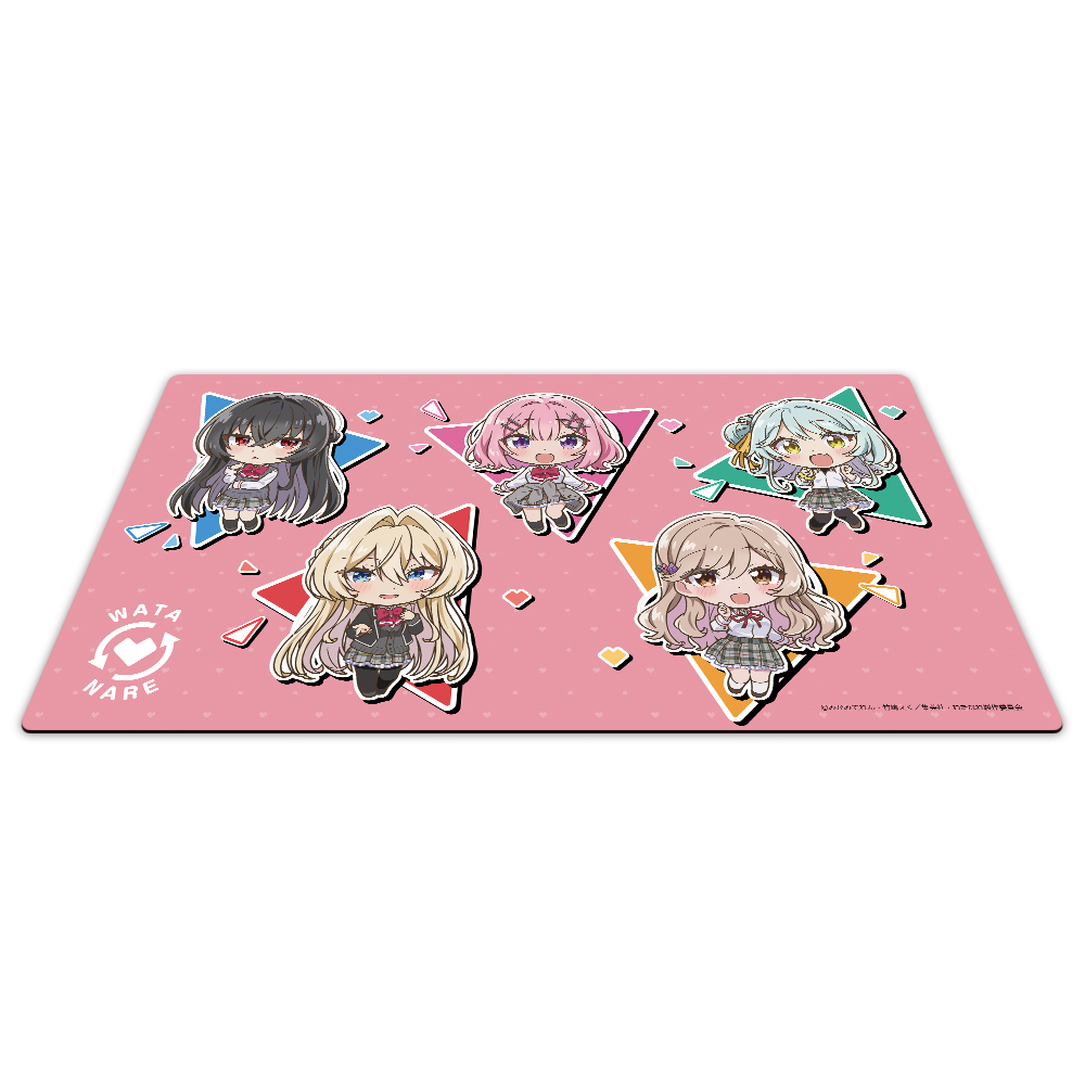 わたしが恋人になれるわけないじゃん、ムリムリ!(※ムリじゃなかった!?) キャラクターラバーマット れな子&真唯&紫陽花&紗月&香穂 デフォルメver. 画像 2 | AniSmile