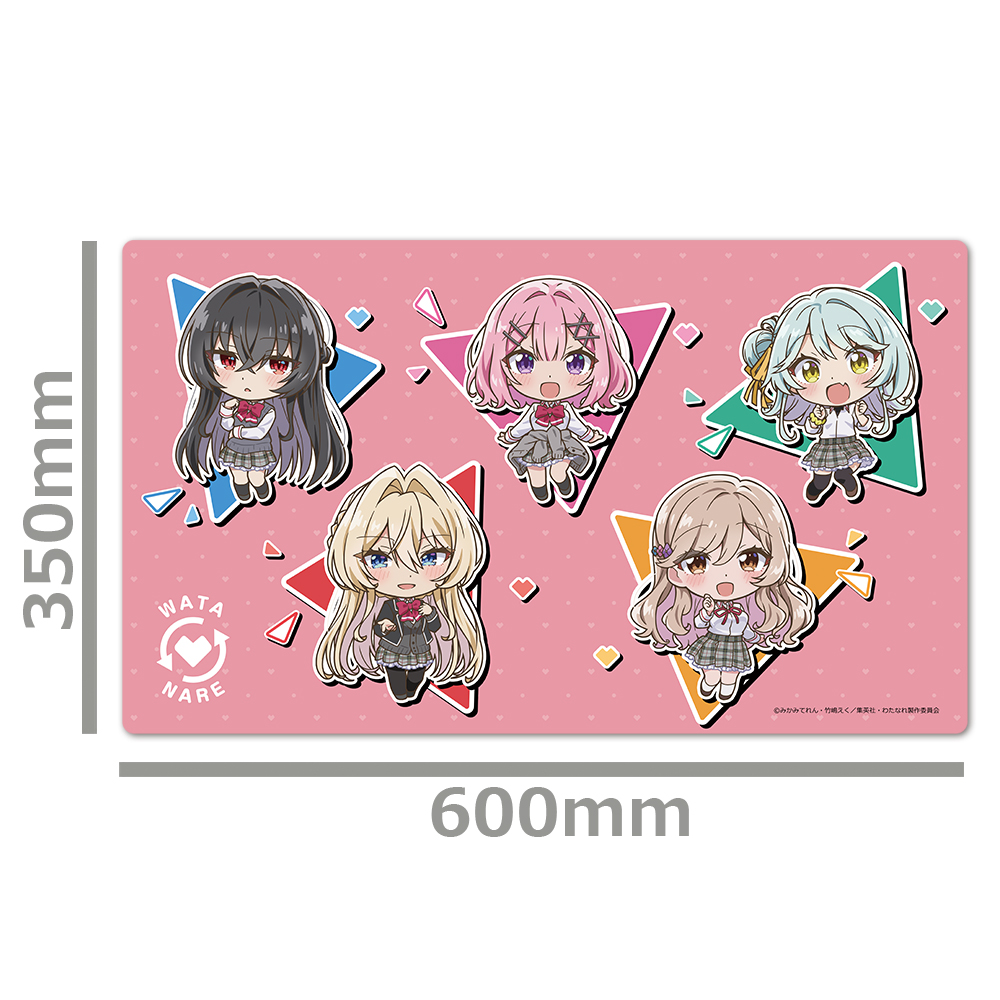 わたしが恋人になれるわけないじゃん、ムリムリ!(※ムリじゃなかった!?) キャラクターラバーマット れな子&真唯&紫陽花&紗月&香穂 デフォルメver. 画像 3 | AniSmile