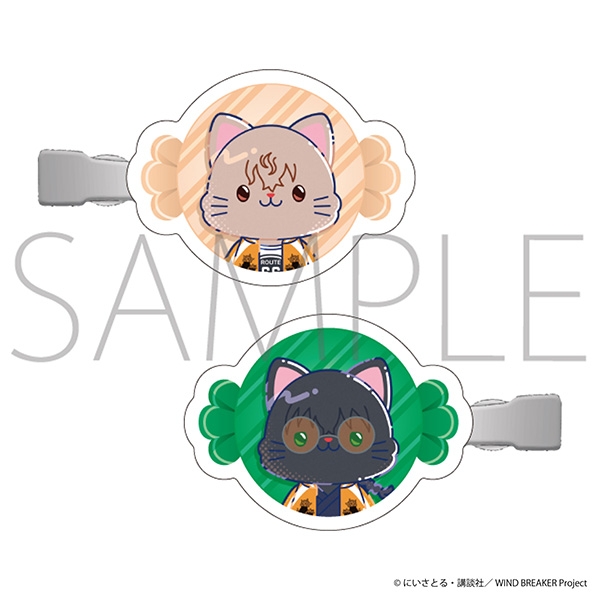 WIND BREAKER withCAT illustration Ver. 前髪クリップ/兎耳山 丁子・十亀 条 - 公式商品画像 | AniSmile