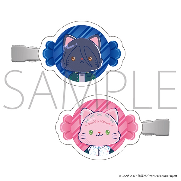 WIND BREAKER withCAT illustration Ver. 前髪クリップ/杉下 京太郎・桐生 三輝 - 公式商品画像 | AniSmile