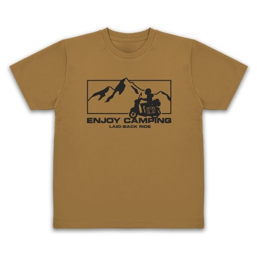 ゆるキャン△ SEASON3 シルエットバイク志摩リン ドライTシャツ/COYOTE-M 画像 2 | AniSmile