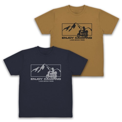 ゆるキャン△ SEASON3 シルエットバイク志摩リン ドライTシャツ/NAVY-M - 公式商品画像 | AniSmile