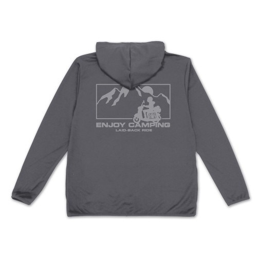 ゆるキャン△ SEASON3 シルエットバイク志摩リン 薄手ドライパーカー/GRAY-XXL 画像 2 | AniSmile