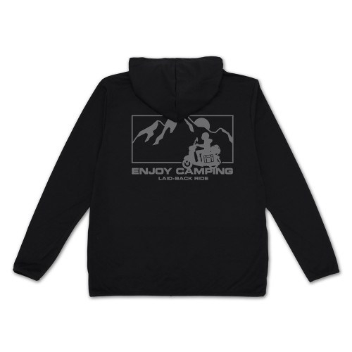 ゆるキャン△ SEASON3 シルエットバイク志摩リン 薄手ドライパーカー/BLACK-L 画像 2 | AniSmile