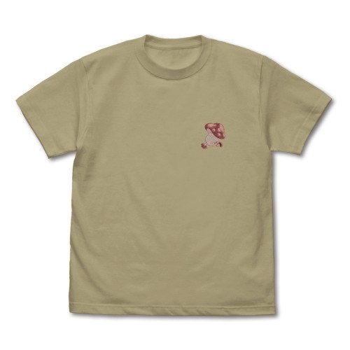 ダンジョン飯 歩き茸 ワンポイント刺繍Tシャツ/SAND KHAKI-XL 画像 2 | AniSmile