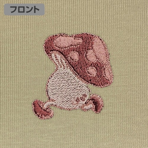 ダンジョン飯 歩き茸 ワンポイント刺繍Tシャツ/SAND KHAKI-M 画像 3 | AniSmile
