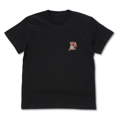 ダンジョン飯 歩き茸 ワンポイント刺繍Tシャツ/BLACK-L 画像 2 | AniSmile