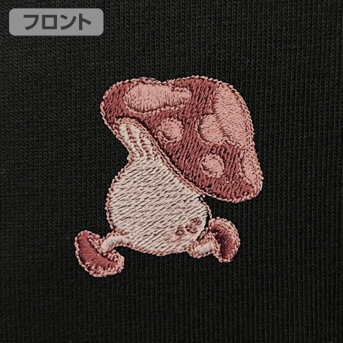 ダンジョン飯 歩き茸 ワンポイント刺繍Tシャツ/BLACK-L 画像 3 | AniSmile