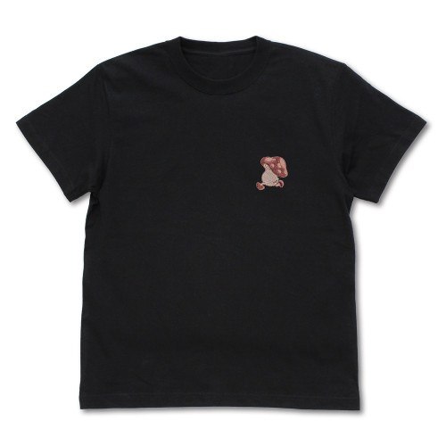 ダンジョン飯 歩き茸 ワンポイント刺繍Tシャツ/BLACK-M 画像 2 | AniSmile