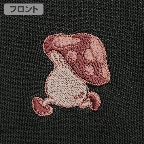 ダンジョン飯 歩き茸 ワンポイント刺繍ポロシャツ/BLACK-M 画像 3 | AniSmile