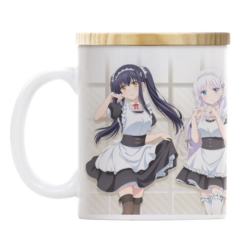 TVアニメ『Summer Pockets』 描き下ろし しろは・蒼・鴎・紬 フタ付きフルカラーマグカップ ご奉仕メイドVer. 画像 2 | AniSmile