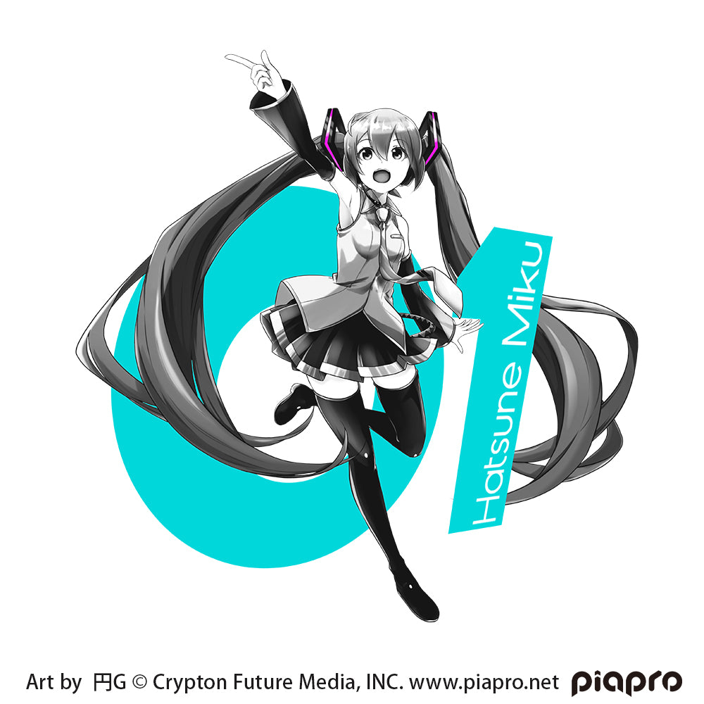 初音ミク Tシャツ 円G Ver./WHITE-S 画像 2 | AniSmile