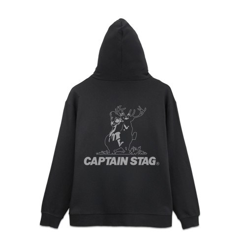 『ゆるキャン△』×キャプテンスタッグ ジップパーカー/BLACK-XL 画像 2 | AniSmile