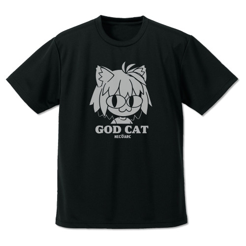 月姫 -A piece of blue glass moon- GOD CAT ネコアルク ドライTシャツ/BLACK-S - 公式商品画像 | AniSmile