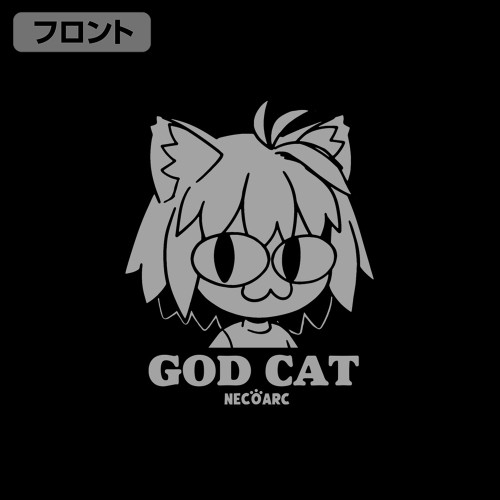月姫 -A piece of blue glass moon- GOD CAT ネコアルク ドライTシャツ/BLACK-S 画像 3 | AniSmile