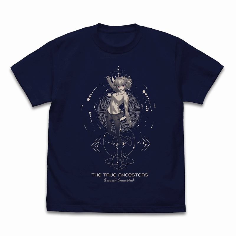 月姫 -A piece of blue glass moon- 夜を駆ける白い化身 アルクェイド・ブリュンスタッド Tシャツ/NAVY-L - 公式商品画像 | AniSmile