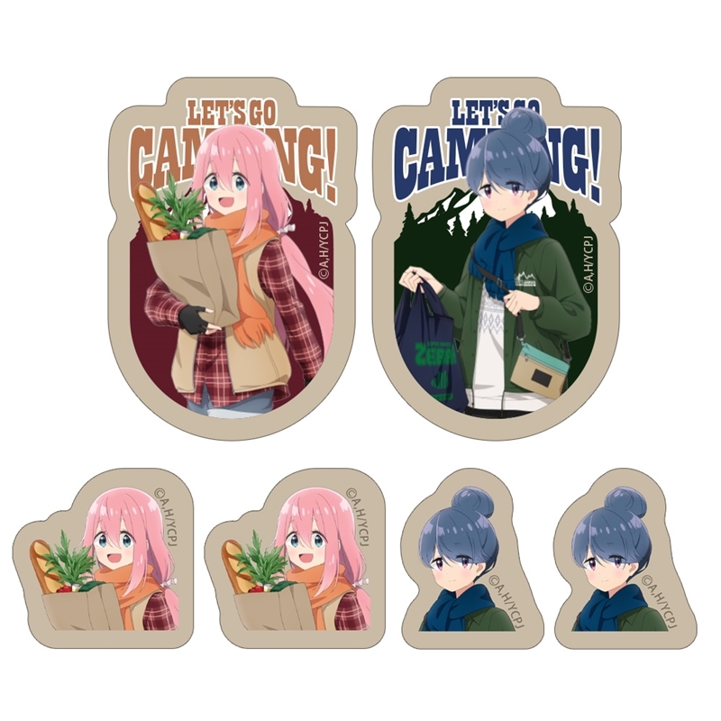 ゆるキャン△ SEASON3 描き下ろし リン&なでしこ ミニステッカーセット ゼブラでお買い物Ver. 画像 2 | AniSmile
