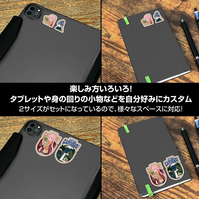 ゆるキャン△ SEASON3 描き下ろし リン&なでしこ ミニステッカーセット ゼブラでお買い物Ver. 画像 5 | AniSmile