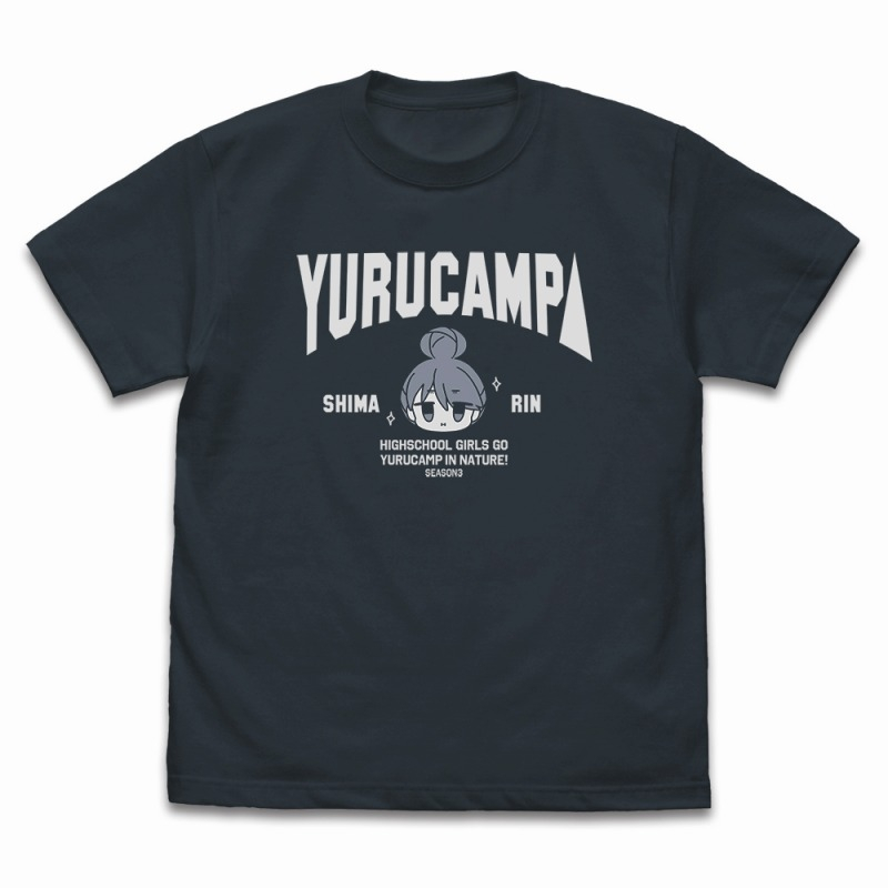 ゆるキャン△ SEASON3 志摩リン フェイス Tシャツ/SLATE-M - 公式商品画像 | AniSmile
