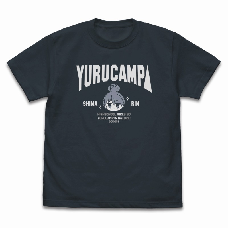 ゆるキャン△ SEASON3 志摩リン フェイス Tシャツ/SLATE-S - 公式商品画像 | AniSmile