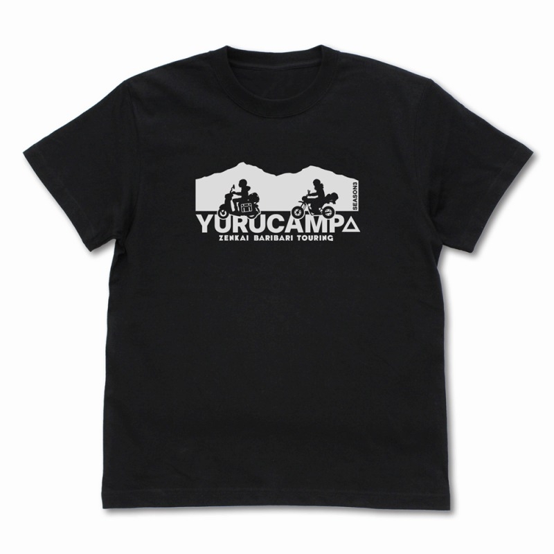 ゆるキャン△ SEASON3 リン・綾乃ツーリング Tシャツ/BLACK-L - 公式商品画像 | AniSmile