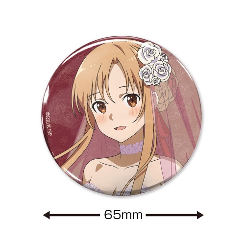 ソードアート・オンライン 描き下ろし アスナ 65mm缶バッジ ウェディングドレスVer. 画像 2 | AniSmile