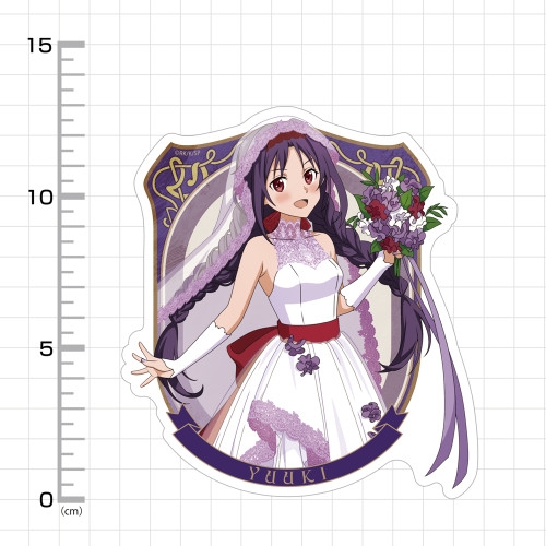 ソードアート・オンライン 描き下ろし ユウキ 屋外対応ステッカー ウェディングドレスVer. 画像 3 | AniSmile