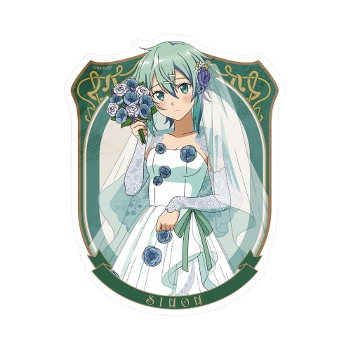 ソードアート・オンライン 描き下ろし シノン 屋外対応ステッカー ウェディングドレスVer. 画像 2 | AniSmile