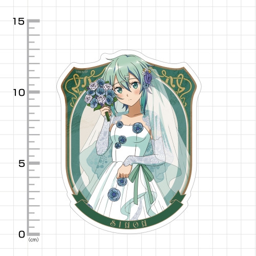 ソードアート・オンライン 描き下ろし シノン 屋外対応ステッカー ウェディングドレスVer. 画像 3 | AniSmile