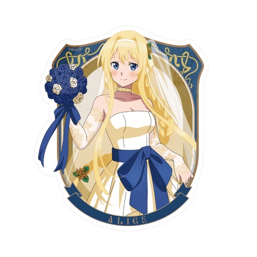 ソードアート・オンライン 描き下ろし アリス 屋外対応ステッカー ウェディングドレスVer. 画像 2 | AniSmile