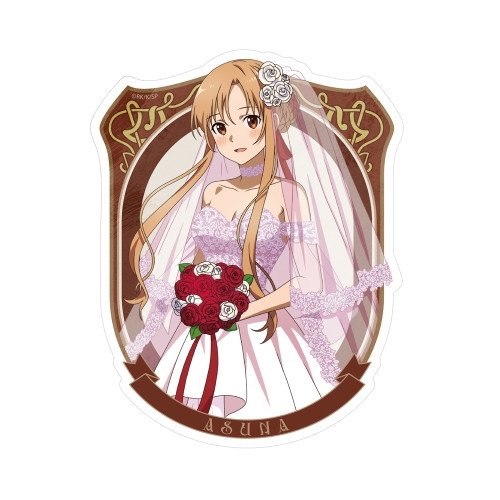 ソードアート・オンライン 描き下ろし アスナ 屋外対応ステッカー ウェディングドレスVer. 画像 2 | AniSmile