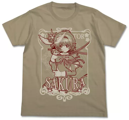 クリアカード編さくら Tシャツ/SAND KHAKI-M - 公式商品画像 | AniSmile