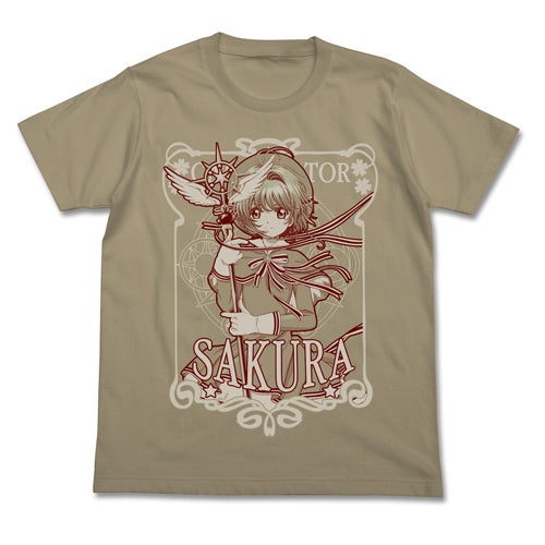 クリアカード編さくら Tシャツ/SAND KHAKI-S - 公式商品画像 | AniSmile