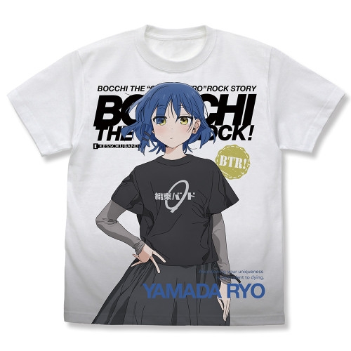 アニメ「ぼっち・ざ・ろっく!」 山田リョウ フルグラフィックTシャツ/WHITE-S - 公式商品画像 | AniSmile