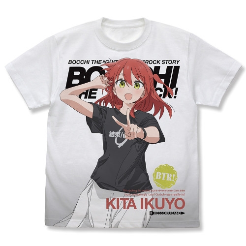 アニメ「ぼっち・ざ・ろっく!」 喜多郁代 フルグラフィックTシャツ/WHITE-XL - 公式商品画像 | AniSmile