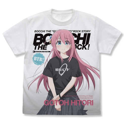 アニメ「ぼっち・ざ・ろっく!」 後藤ひとり フルグラフィックTシャツ/WHITE-XL - 公式商品画像 | AniSmile