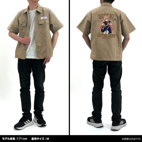 アニメ「ぼっち・ざ・ろっく!」 後藤ひとり 刺繍ワークシャツ Playing the guitar 2025/SAND KHAKI-XXL 画像 5 | AniSmile