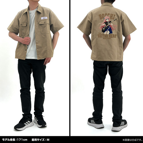 アニメ「ぼっち・ざ・ろっく!」 後藤ひとり 刺繍ワークシャツ Playing the guitar 2025/SAND KHAKI-XL 画像 5 | AniSmile