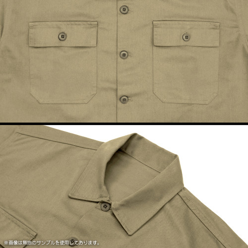アニメ「ぼっち・ざ・ろっく!」 後藤ひとり 刺繍ワークシャツ Playing the guitar 2025/SAND KHAKI-M 画像 4 | AniSmile