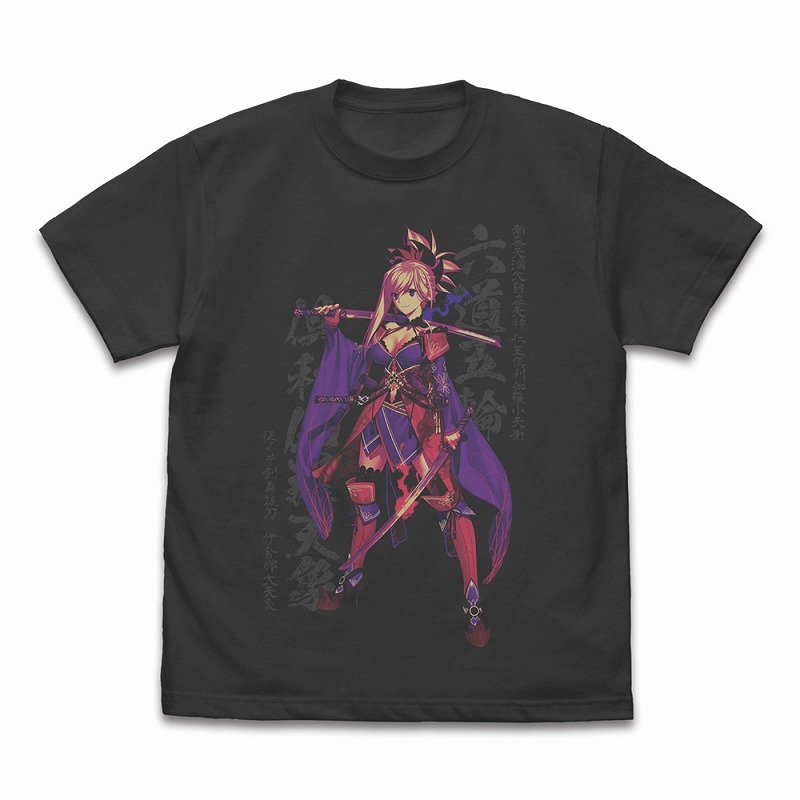 Fate/Grand Order セイバー/宮本武蔵 Tシャツ 宝具発動Ver./SUMI-XL - AniSmile
